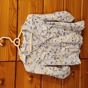 White floral blouse